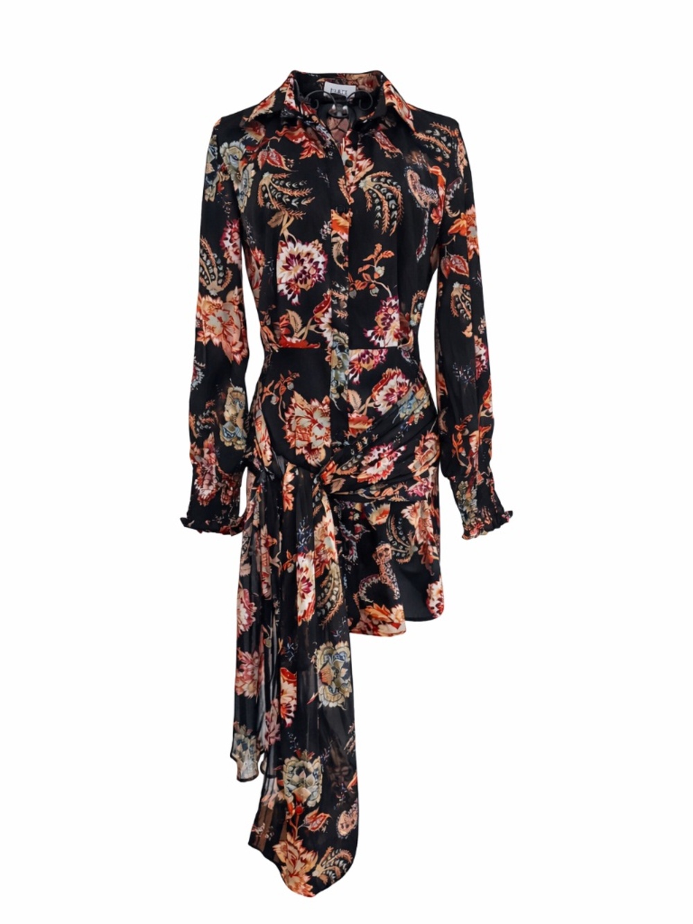 ELLIATT NWT Resort Collection Tie-Waist Asymmetric Floral Independence Dress